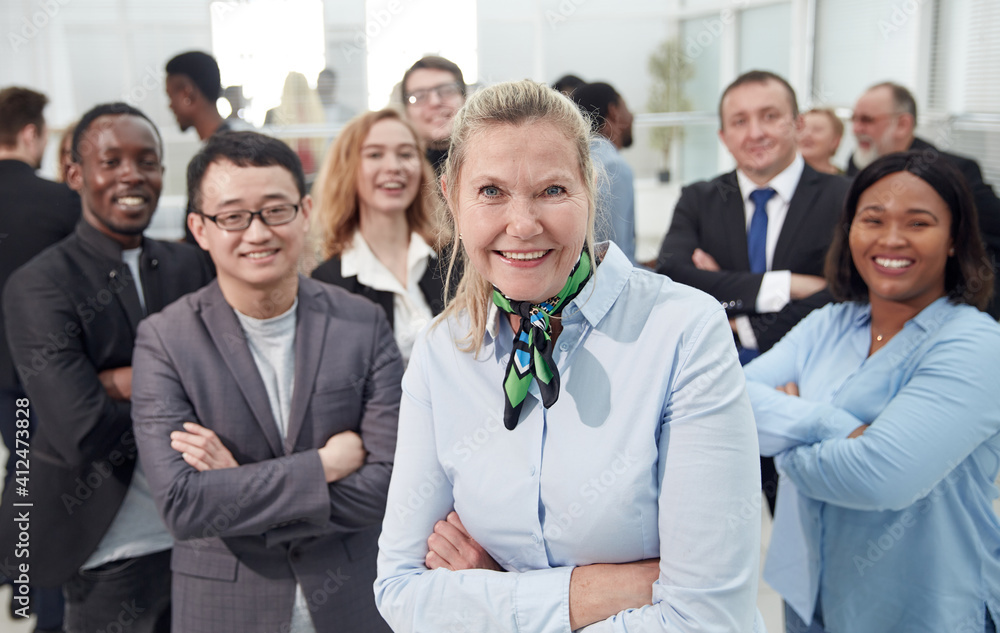 Multi ethnic business people with arms crossed Multi ethnic business people with arms crossed