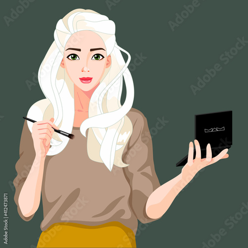 vector illustration make up artist