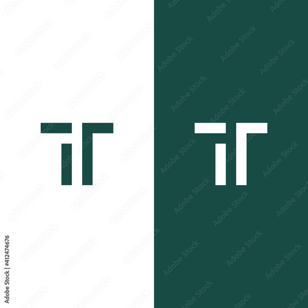 Obraz premium letter t logo. simple style.