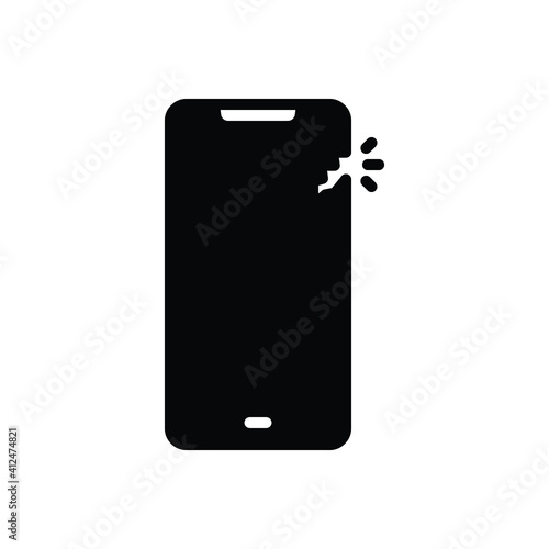 Black solid icon for slight