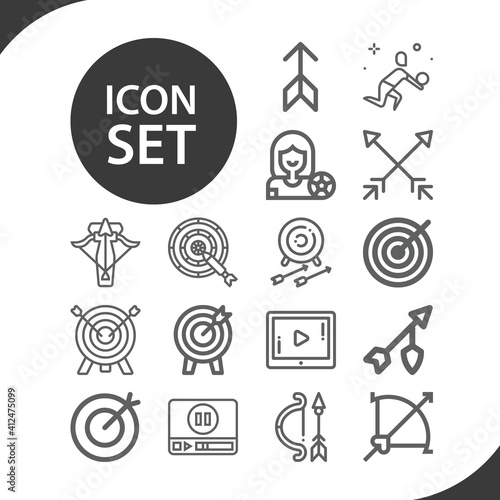 Simple set of plays related lineal icons.