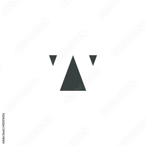 letter w logo with geometric shape concept. modern style.