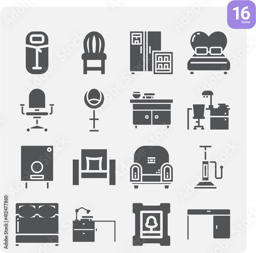 Simple set of extended family related filled icons.