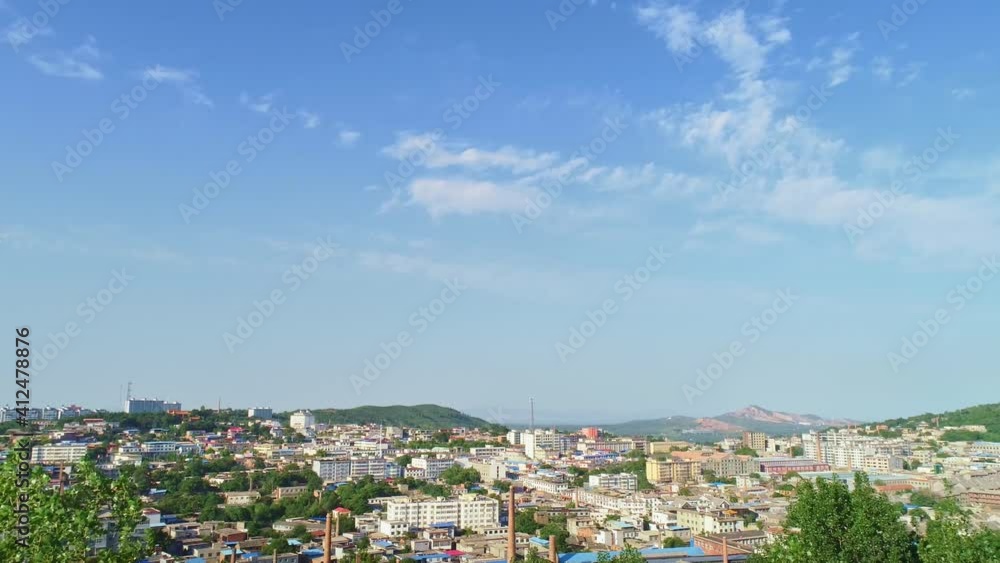 Cityscape of Henan, China, under the blue sky Cityscape of Henan, China, under the blue sky