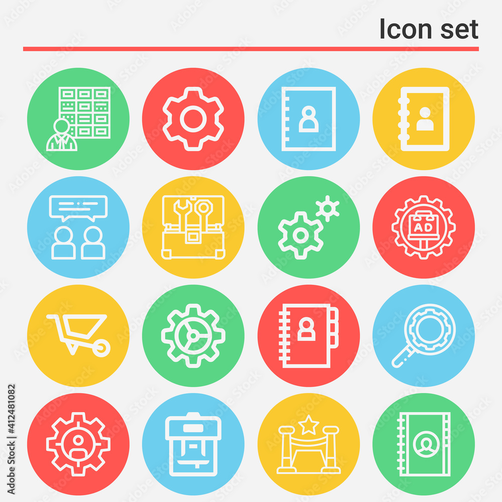 16 pack of held lineal web icons set 16 pack of held lineal web icons set