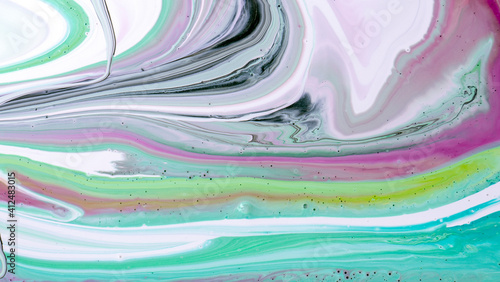 The colors of the aqueous ink are translucent. Abstract multicolored marble texture background