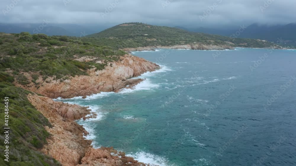 Aerial view of beautiful Ajaccio nature, Corsica, France Aerial view of beautiful Ajaccio nature, Corsica, France