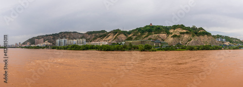  Iron Bridge across the Yellow River, Lanzhou, Gansu Province, China photo