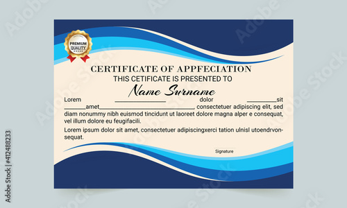 Professional Certificate template. Achievement Certificate Template Design. Vector illustration.