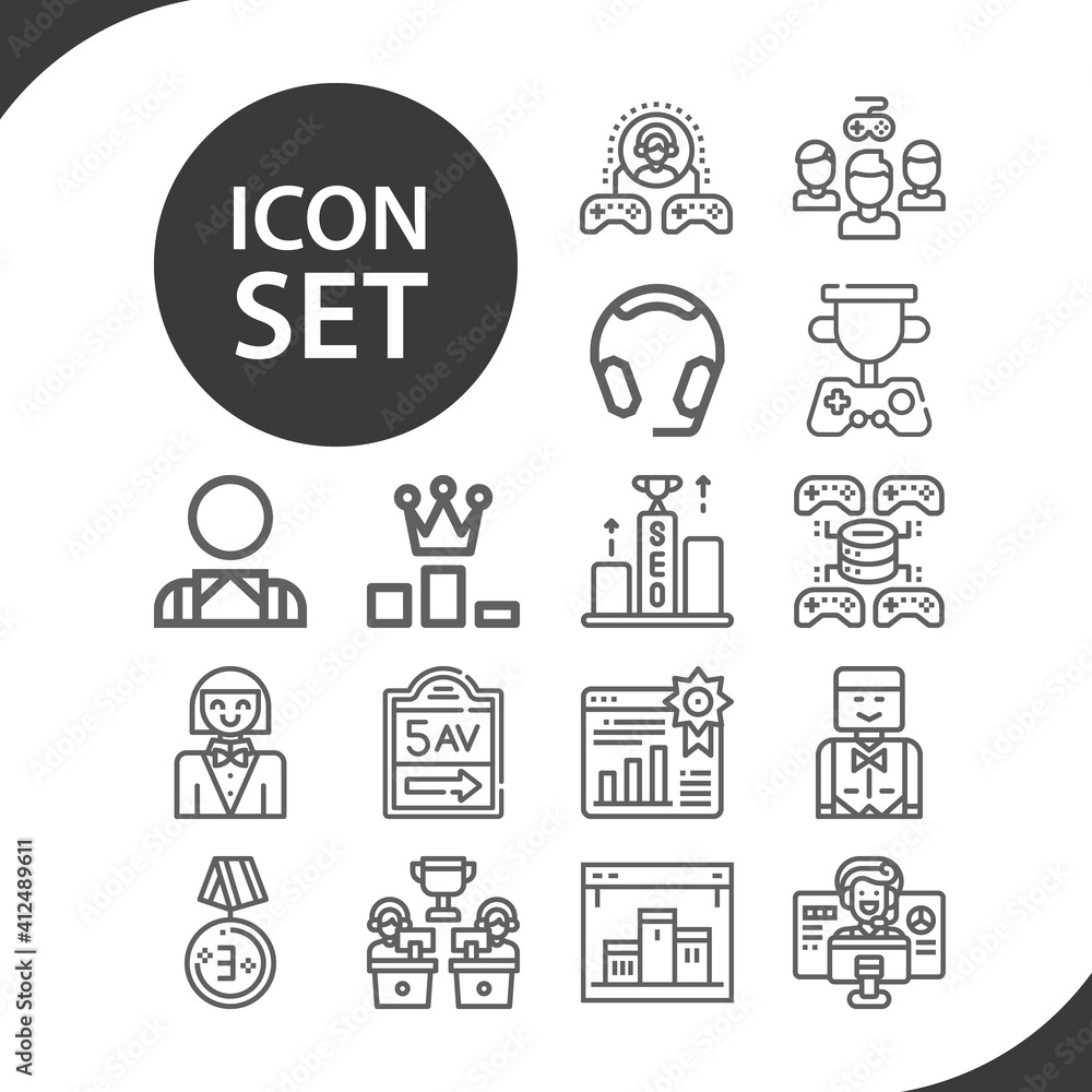 Simple set of third related lineal icons.