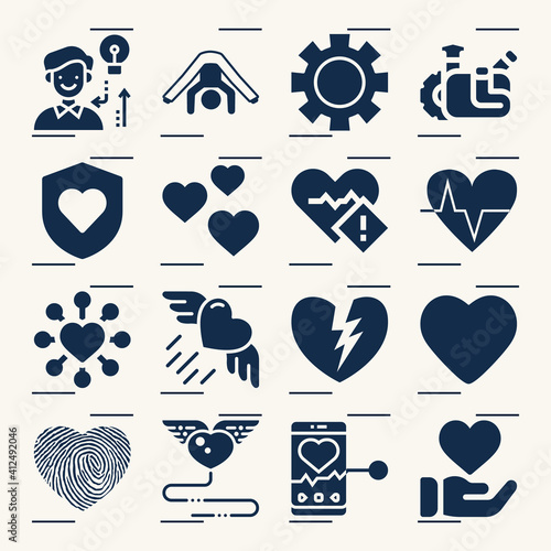 Simple set of temperament related filled icons.