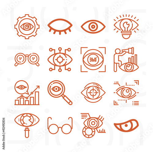 16 pack of ideals  lineal web icons set