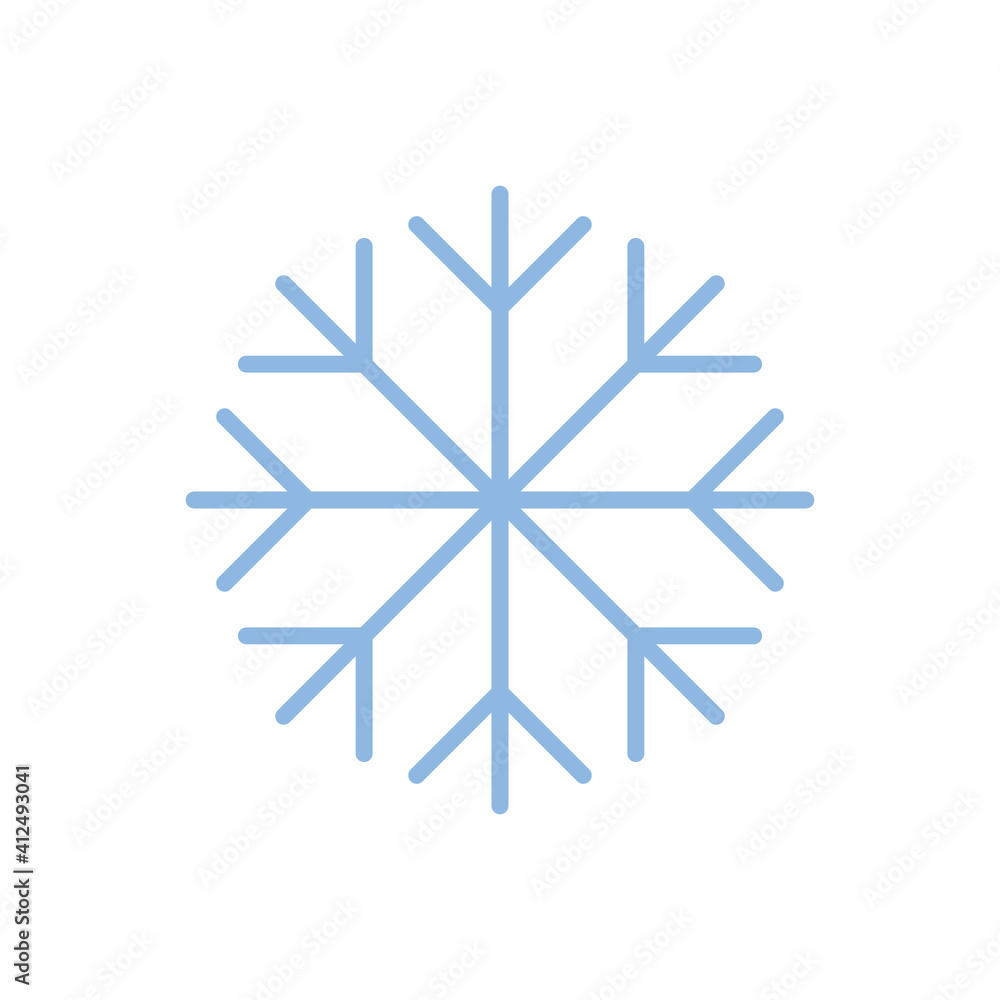 Snowflake sign icon, vector illustration. Flat design style Snowflake sign icon, vector illustration. Flat design style