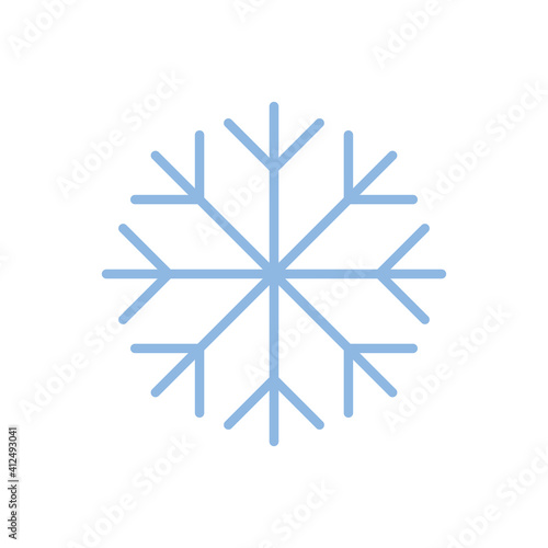 Snowflake sign icon, vector illustration. Flat design style