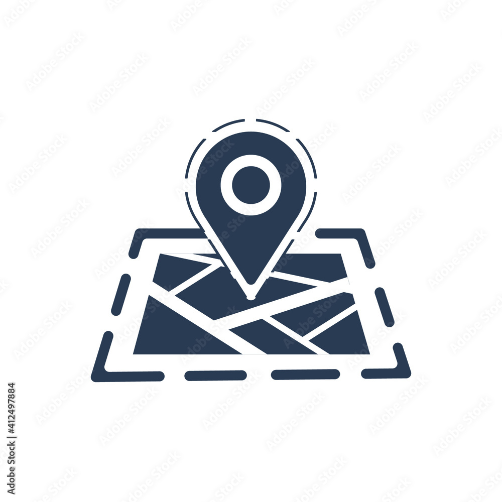 Location icon. Map, home, office location icon. Travel tracking, road map, shop location icon in vector illustration, two color, circle background, black shape. Location icon. Map, home, office location icon. Travel tracking, road map, shop location icon in vector illustration, two color, circle background, black shape.
