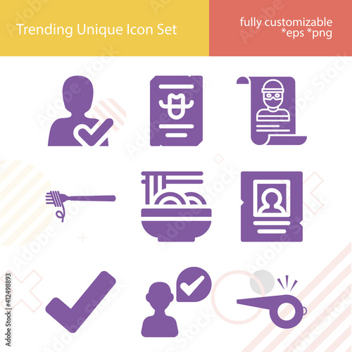 Simple set of sure related filled icons.