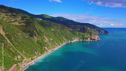 Wallpaper Mural Aerial shot of the beautiful coast of Cinque Terre in La Spezia, Italy Torontodigital.ca