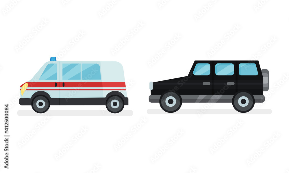Cars or Automobile as Wheeled Motor Vehicle Used for Transportation Vector Set Cars or Automobile as Wheeled Motor Vehicle Used for Transportation Vector Set