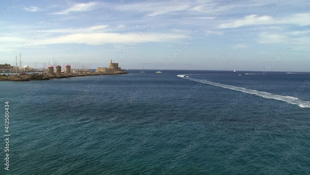 Rhodes Greece Boat speed races in the port of Rhodes Rhodes Greece Boat speed races in the port of Rhodes
