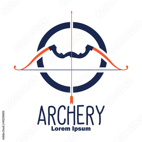 archery logo with text space for your slogan tag line, vector illustration