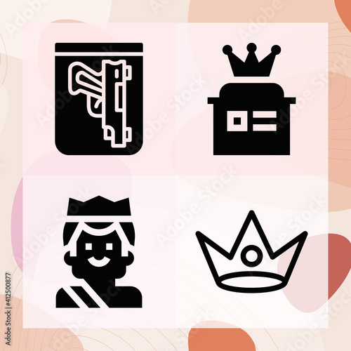 Simple set of prosecutor related filled icons