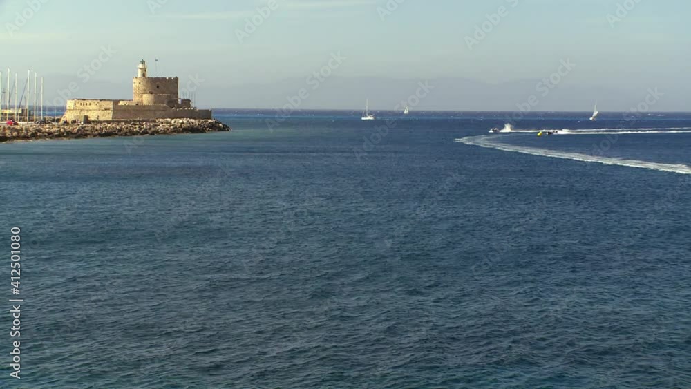 Rhodes Greece Boat speed races in the port of Rhodes Rhodes Greece Boat speed races in the port of Rhodes