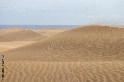 Empty sandy Dunes of Maspalomas  Spain