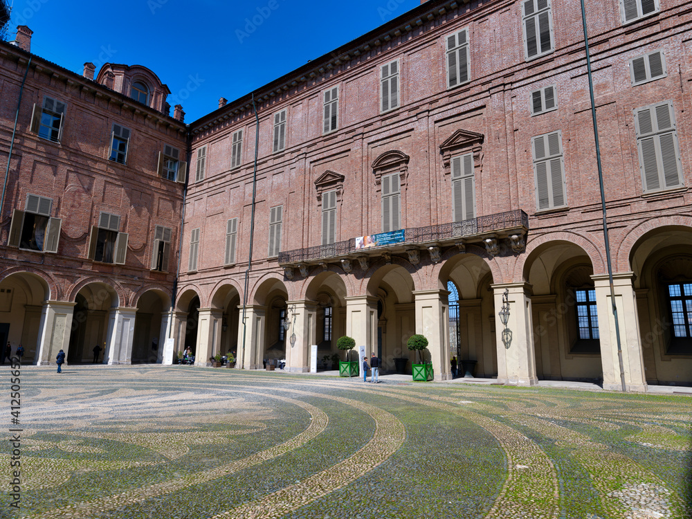 Royal Palace, inner court, Turin, Piedmont, Italy