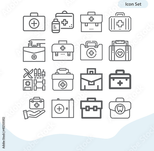 Simple set of fit out related lineal icons.