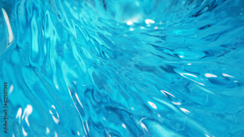 Blue water twister. Abstract background.