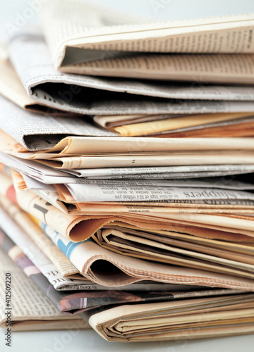 stack of newspapers