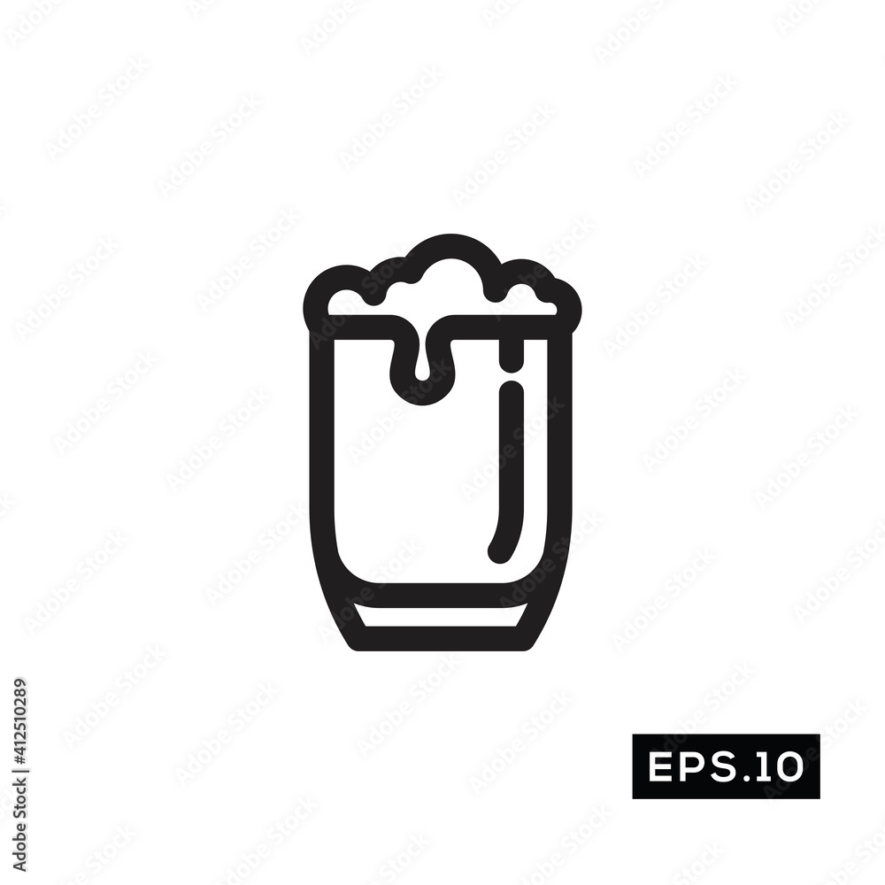Beer Line Icon Vector. Beer Symbol Vector Beer Line Icon Vector. Beer Symbol Vector