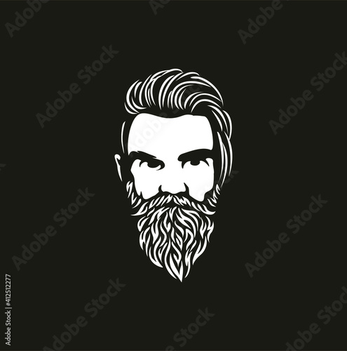 Beard Care Grooming Kit Logo; Vintage, simple and unique beard 
care product logo. Conveys country, hillbilly, cowboy, masculine, 
top quality and professional brand.
