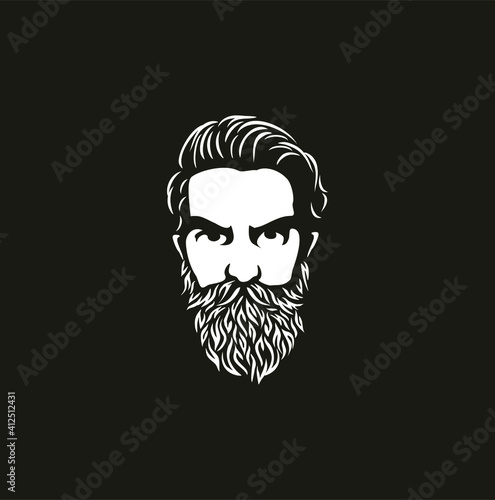 Beard Care Grooming Kit Logo; Vintage, simple and unique beard 
care product logo. Conveys country, hillbilly, cowboy, masculine, 
top quality and professional brand.