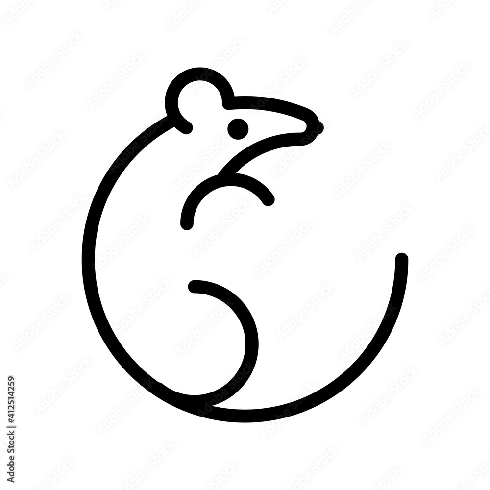 Vector mouse logo. Vector mouse logo.