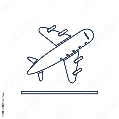 Airplane icon. Plane, rocket, plane icon. airplane up and down, landing and flying icon with vector illustration and flat style.