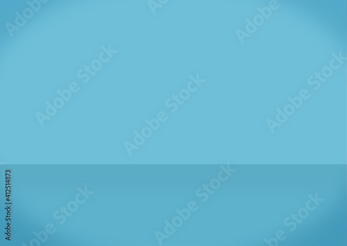 3d rendering. light empty blue wall and floor wall background.