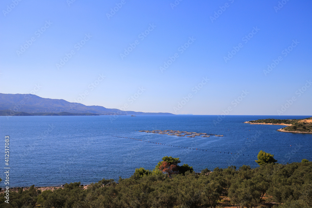 Fototapeta premium Beautiful sea view in Ksamil, Albania