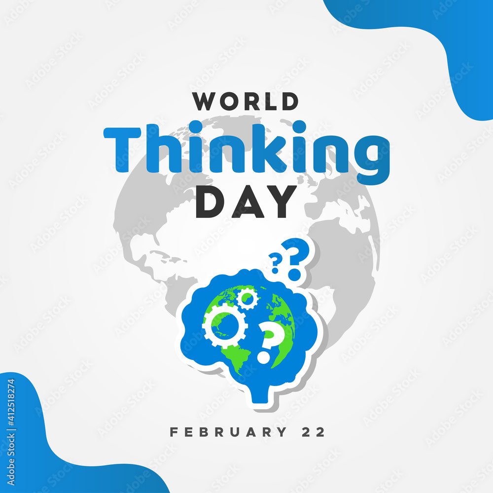 World Thinking Day Vector Design Template Background