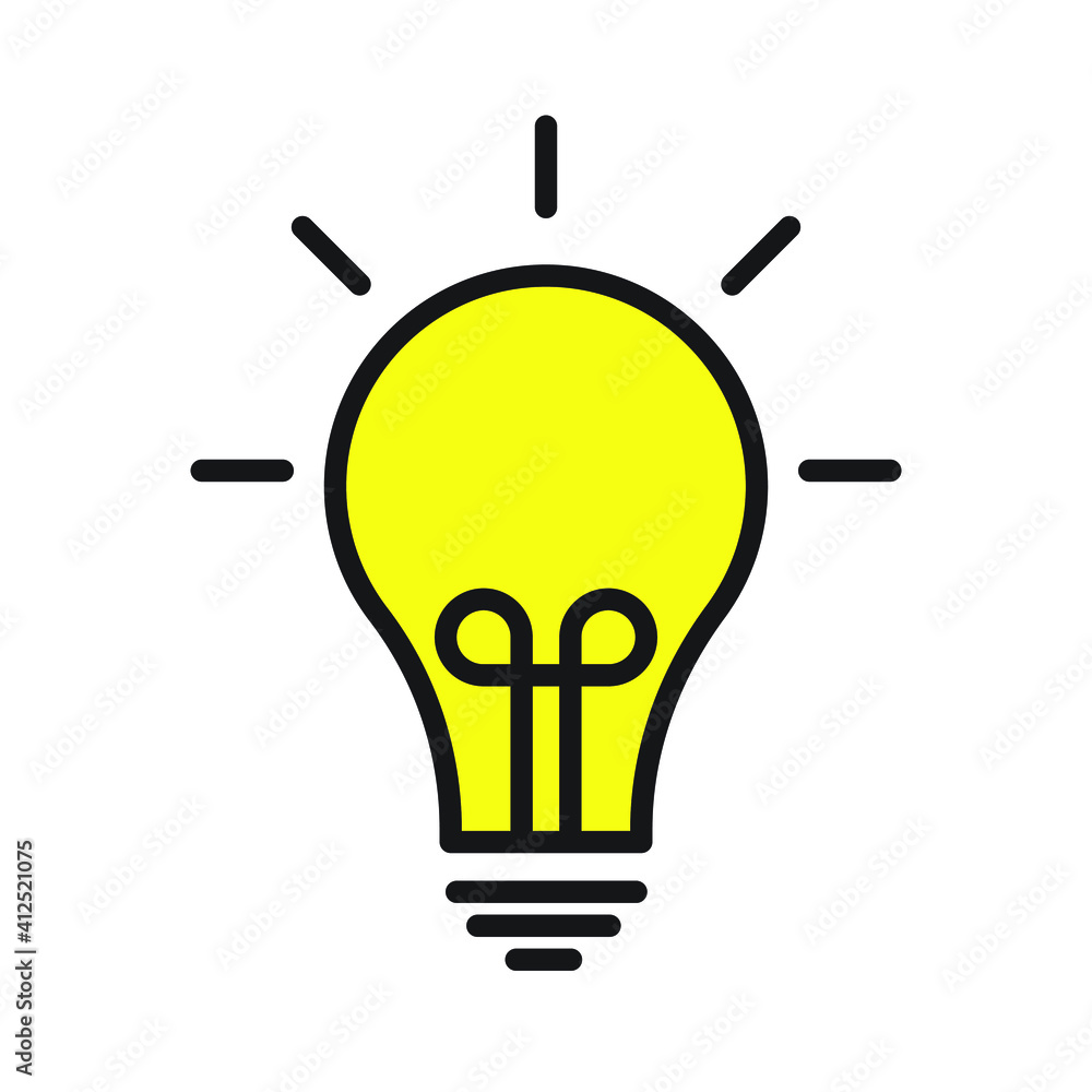 Light bulb icon vector Light bulb icon vector