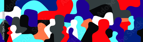 
people - abstract vector background