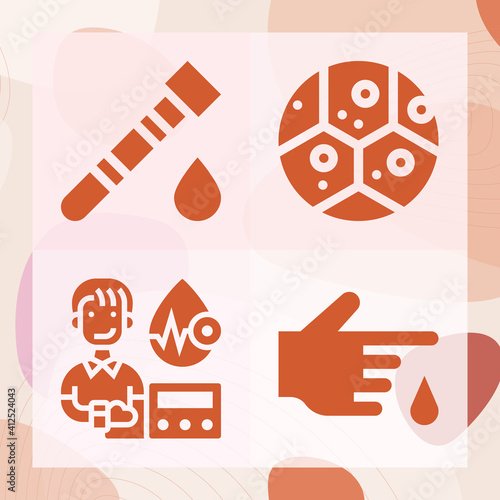 Simple set of transfusion related filled icons
