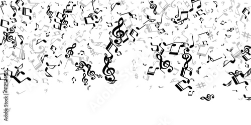 Musical note symbols vector wallpaper. Song