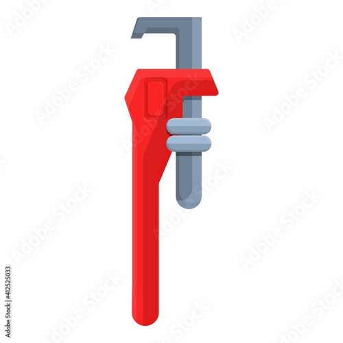 Sewerage adjustable wrench icon. Cartoon of sewerage adjustable wrench vector icon for web design isolated on white background