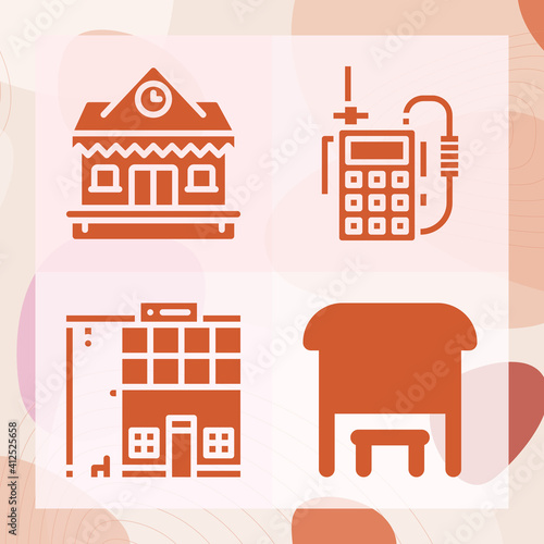 Simple set of platforms related filled icons