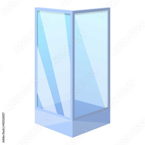 Shower stall bathroom icon. Cartoon of shower stall bathroom vector icon for web design isolated on white background