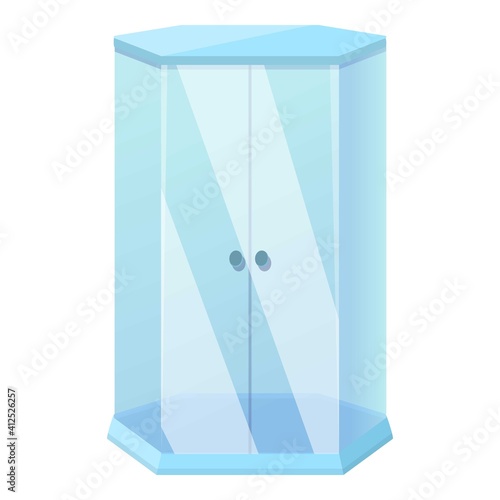 Shower stall compact icon. Cartoon of shower stall compact vector icon for web design isolated on white background