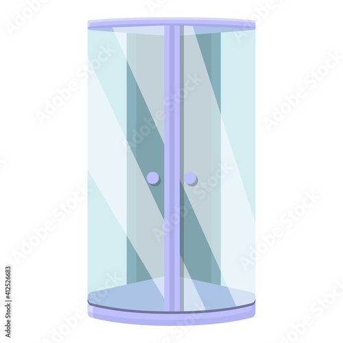 Apartment shower stall icon. Cartoon of apartment shower stall vector icon for web design isolated on white background