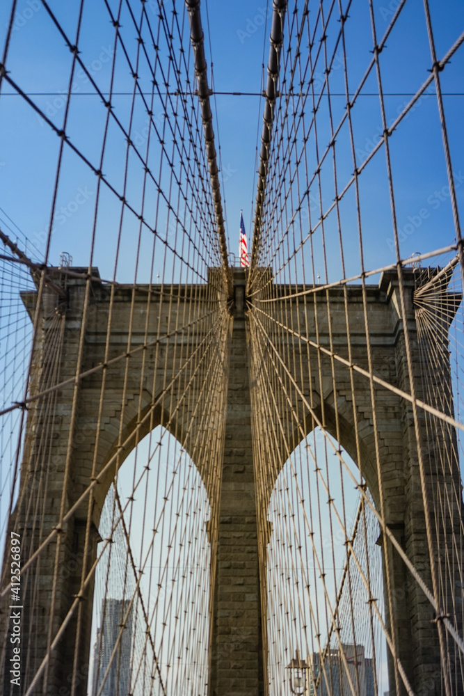 Obraz premium Brooklyn Bridge Stucture