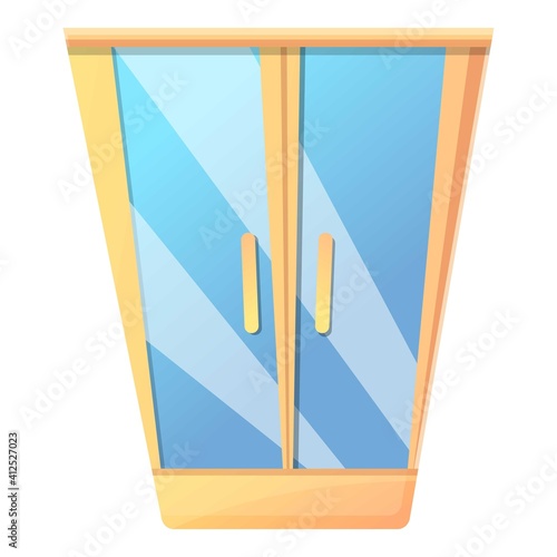 Faucet shower stall icon. Cartoon of faucet shower stall vector icon for web design isolated on white background